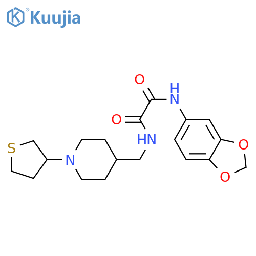 N-(2H-1,3-benzodioxol-5-yl)-N'-{[1-(thiolan-3-yl)piperidin-4-yl]methyl}ethanediamide structure