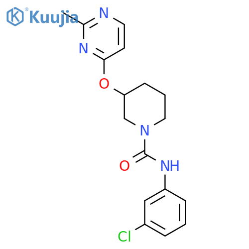 N-(3-chlorophenyl)-3-(2-methylpyrimidin-4-yl)oxypiperidine-1-carboxamide structure