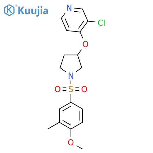 3-Chloro-4-((1-((4-methoxy-3-methylphenyl)sulfonyl)pyrrolidin-3-yl)oxy)pyridine structure