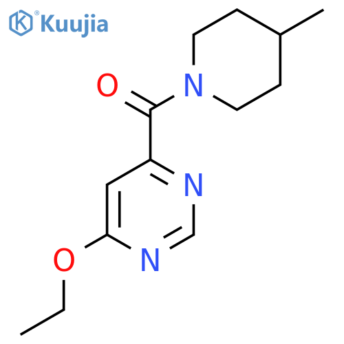 4-ethoxy-6-(4-methylpiperidine-1-carbonyl)pyrimidine structure