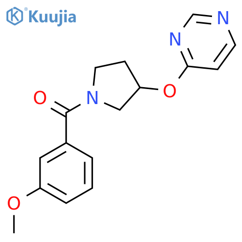 (3-Methoxyphenyl)(3-(pyrimidin-4-yloxy)pyrrolidin-1-yl)methanone structure