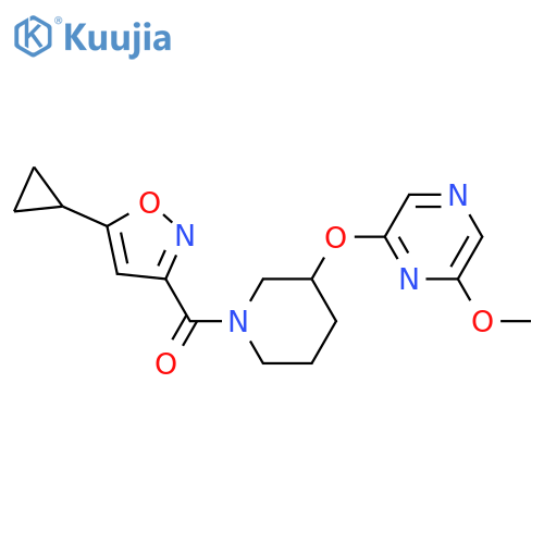 2-{1-(5-cyclopropyl-1,2-oxazole-3-carbonyl)piperidin-3-yloxy}-6-methoxypyrazine structure