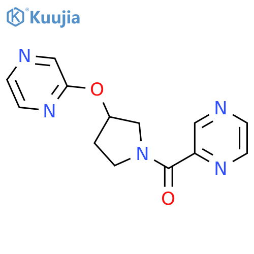 2-[3-(pyrazin-2-yloxy)pyrrolidine-1-carbonyl]pyrazine structure