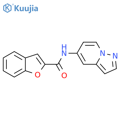 N-{pyrazolo1,5-apyridin-5-yl}-1-benzofuran-2-carboxamide structure