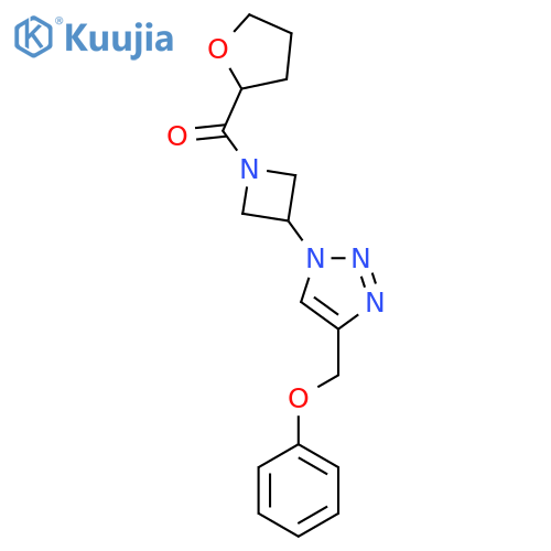 1-[1-(oxolane-2-carbonyl)azetidin-3-yl]-4-(phenoxymethyl)-1H-1,2,3-triazole structure