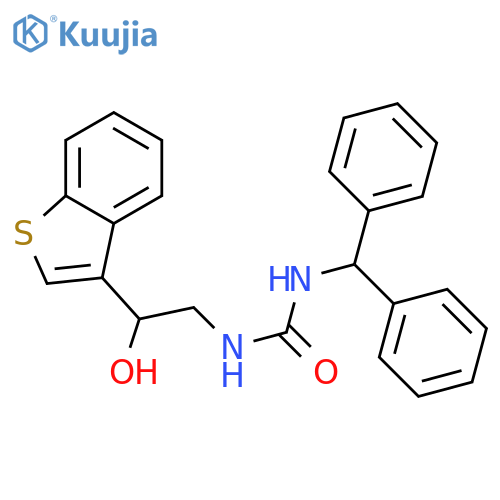 3-[2-(1-benzothiophen-3-yl)-2-hydroxyethyl]-1-(diphenylmethyl)urea structure