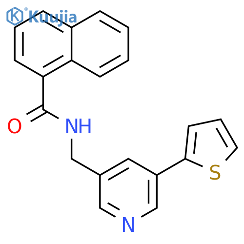 N-{[5-(thiophen-2-yl)pyridin-3-yl]methyl}naphthalene-1-carboxamide structure