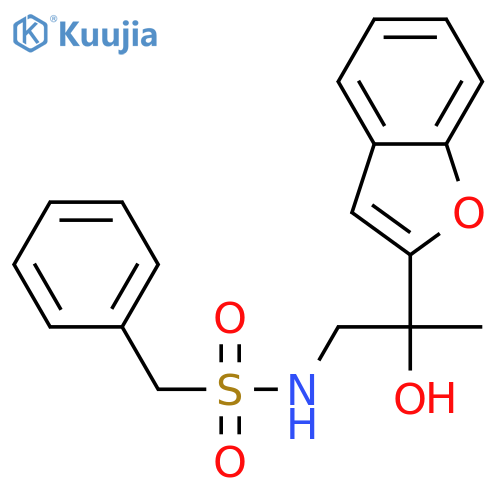 N-[2-(1-benzofuran-2-yl)-2-hydroxypropyl]-1-phenylmethanesulfonamide structure