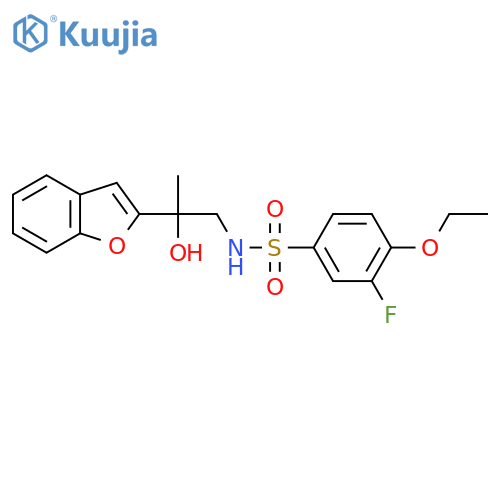 N-[2-(1-benzofuran-2-yl)-2-hydroxypropyl]-4-ethoxy-3-fluorobenzene-1-sulfonamide structure