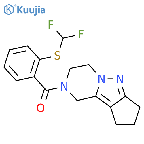 11-{2-(difluoromethyl)sulfanylbenzoyl}-7,8,11-triazatricyclo6.4.0.0^{2,6}dodeca-1,6-diene structure