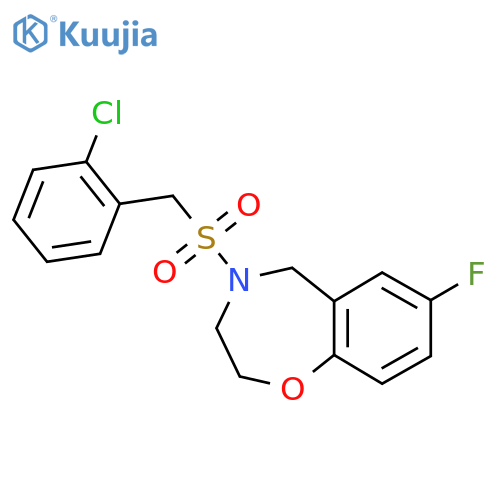 4-[(2-chlorophenyl)methanesulfonyl]-7-fluoro-2,3,4,5-tetrahydro-1,4-benzoxazepine structure