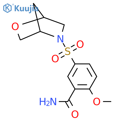 2-methoxy-5-{2-oxa-5-azabicyclo2.2.1heptane-5-sulfonyl}benzamide structure