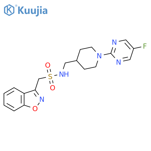 1-(benzo[d]isoxazol-3-yl)-N-((1-(5-fluoropyrimidin-2-yl)piperidin-4-yl)methyl)methanesulfonamide structure