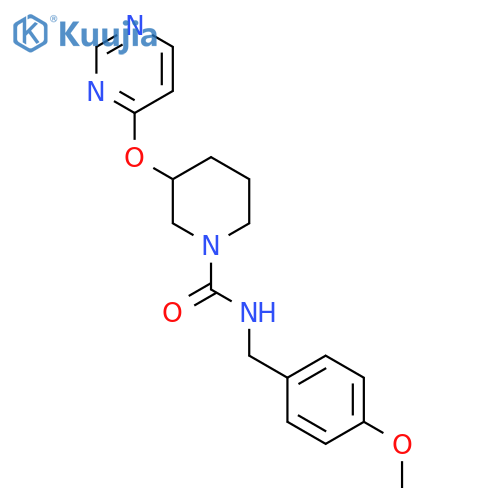 N-[(4-methoxyphenyl)methyl]-3-(pyrimidin-4-yloxy)piperidine-1-carboxamide structure