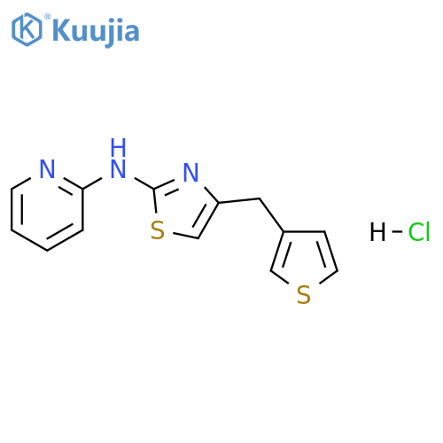 2-Pyridinamine, N-[4-(3-thienylmethyl)-2-thiazolyl]-, hydrochloride (1:1) structure