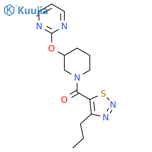 2-{[1-(4-propyl-1,2,3-thiadiazole-5-carbonyl)piperidin-3-yl]oxy}pyrimidine structure