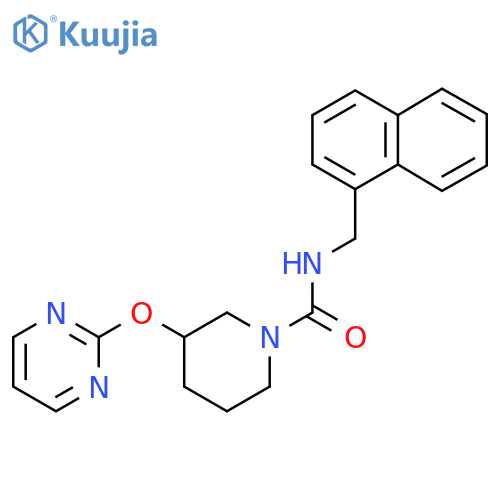 N-[(naphthalen-1-yl)methyl]-3-(pyrimidin-2-yloxy)piperidine-1-carboxamide structure