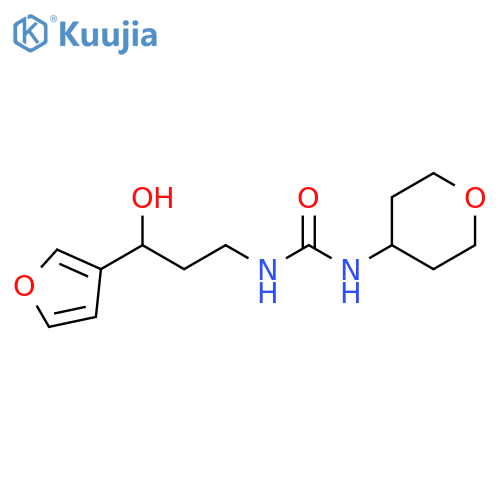 3-[3-(furan-3-yl)-3-hydroxypropyl]-1-(oxan-4-yl)urea structure
