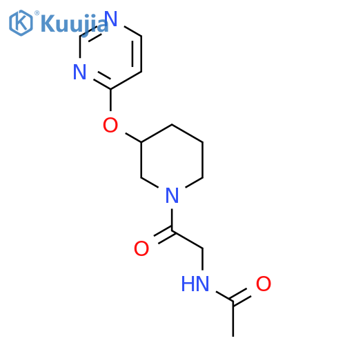 N-{2-oxo-2-[3-(pyrimidin-4-yloxy)piperidin-1-yl]ethyl}acetamide structure