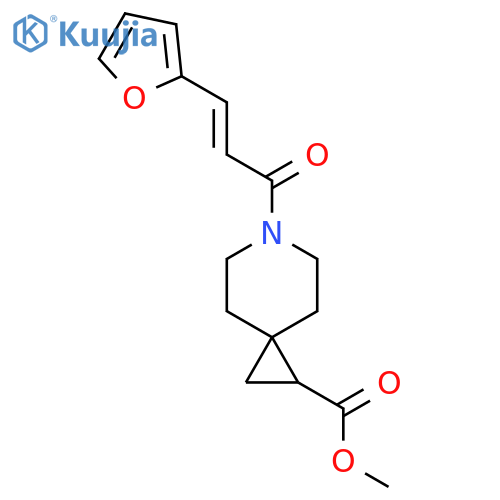 methyl 6-(2E)-3-(furan-2-yl)prop-2-enoyl-6-azaspiro2.5octane-1-carboxylate structure