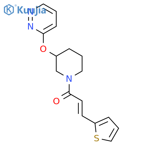 (2E)-1-[3-(pyridazin-3-yloxy)piperidin-1-yl]-3-(thiophen-2-yl)prop-2-en-1-one structure
