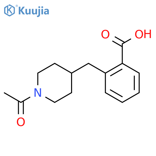 2-(1-acetylpiperidin-4-yl)methylbenzoic acid structure