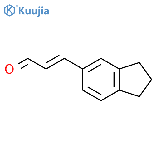 3-(2,3-dihydro-1H-inden-5-yl)prop-2-enal structure