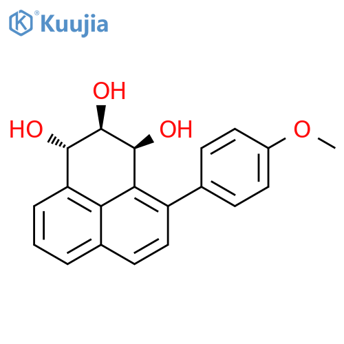 1H-Phenalene-1,2,3-triol, 2,3-dihydro-4-(4-methoxyphenyl)-,(1S,2R,3S)- structure