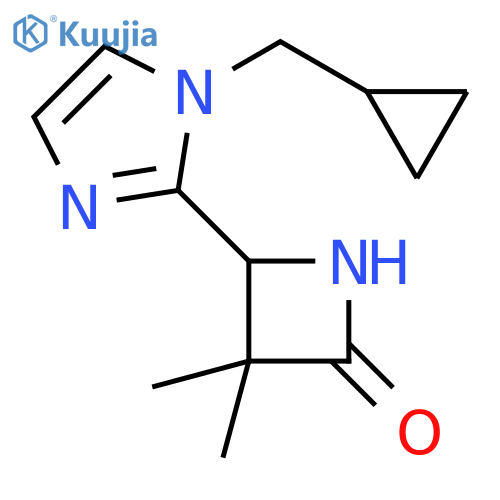 4-1-(cyclopropylmethyl)-1H-imidazol-2-yl-3,3-dimethylazetidin-2-one structure