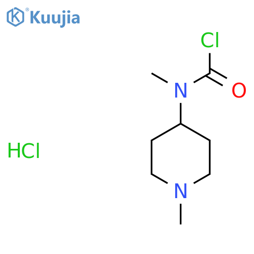 N-methyl-N-(1-methylpiperidin-4-yl)carbamoyl chloride hydrochloride structure