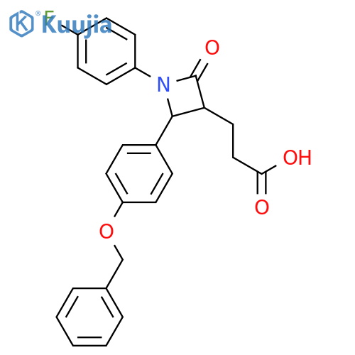 (3R,4S)-1-(4-Fluorophenyl)-2-oxo-4-4-(benzyloxy)phenyl-3-azetidinepropanoic Acid structure