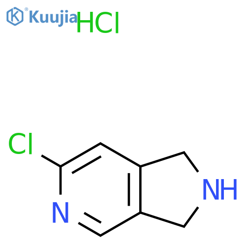 6-chloro-2,3-dihydro-1H-pyrrolo[3,4-c]pyridine;hydrochloride structure