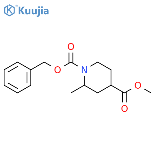 1-benzyl 4-methyl 2-methylpiperidine-1,4-dicarboxylate structure
