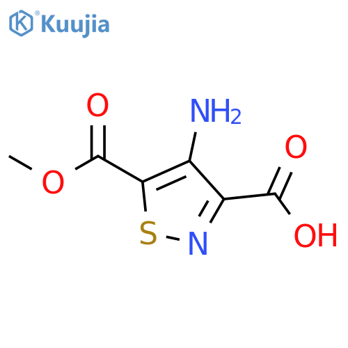 3,5-Isothiazoledicarboxylic acid, 4-amino-, 5-methyl ester structure