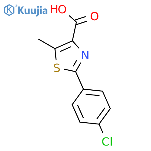 4-Thiazolecarboxylic acid, 2-(4-chlorophenyl)-5-methyl- structure