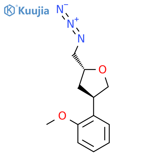 (2R,4R)-2-(azidomethyl)-4-(2-methoxyphenyl)oxolane structure