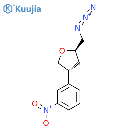 (2R,4R)-2-(azidomethyl)-4-(3-nitrophenyl)oxolane structure