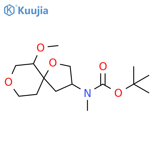 tert-butyl N-{6-methoxy-1,8-dioxaspiro4.5decan-3-yl}-N-methylcarbamate structure