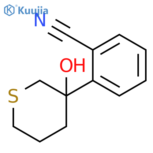 2-(3-hydroxythian-3-yl)benzonitrile structure