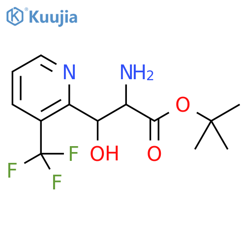 tert-butyl 2-amino-3-hydroxy-3-3-(trifluoromethyl)pyridin-2-ylpropanoate structure