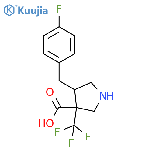 4-(4-fluorophenyl)methyl-3-(trifluoromethyl)pyrrolidine-3-carboxylic acid structure