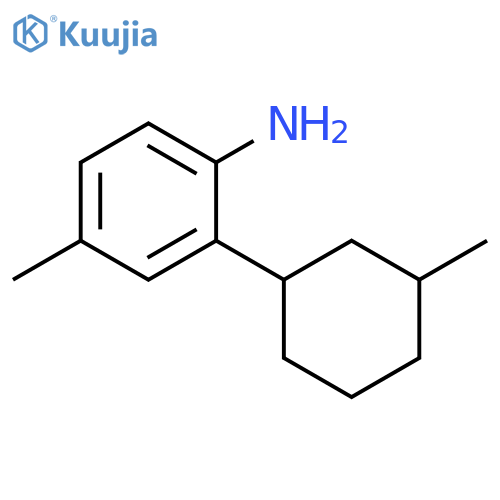 4-methyl-2-(3-methylcyclohexyl)aniline structure