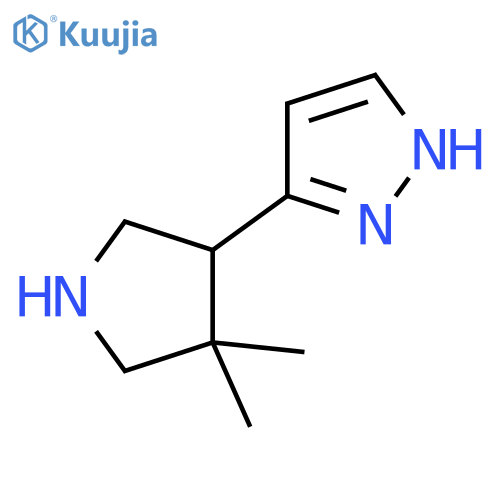 3-(4,4-dimethylpyrrolidin-3-yl)-1H-pyrazole structure