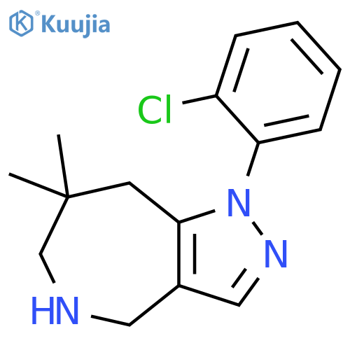 1-(2-chlorophenyl)-7,7-dimethyl-1H,4H,5H,6H,7H,8H-pyrazolo4,3-cazepine structure