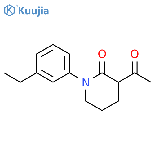 3-acetyl-1-(3-ethylphenyl)piperidin-2-one structure