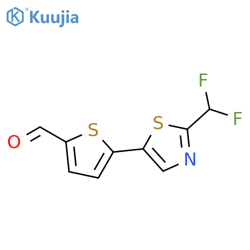 5-2-(difluoromethyl)-1,3-thiazol-5-ylthiophene-2-carbaldehyde structure
