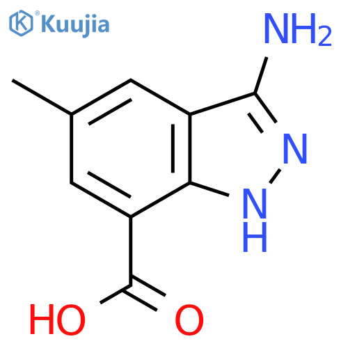 3-amino-5-methyl-1H-indazole-7-carboxylic acid structure