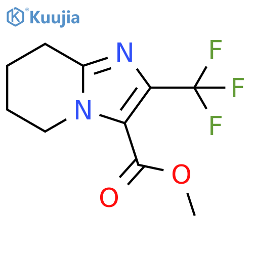 methyl 2-(trifluoromethyl)-5H,6H,7H,8H-imidazo1,2-apyridine-3-carboxylate structure