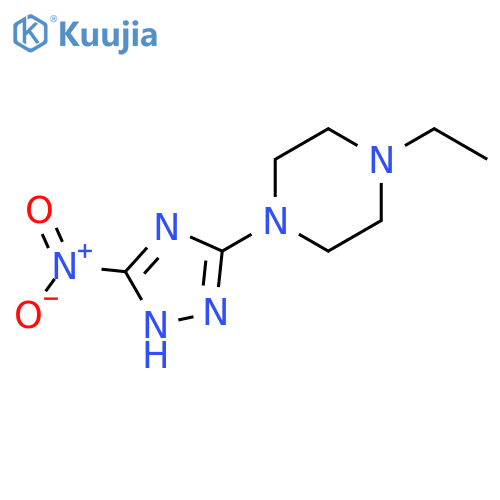 1-ethyl-4-(5-nitro-4H-1,2,4-triazol-3-yl)piperazine structure