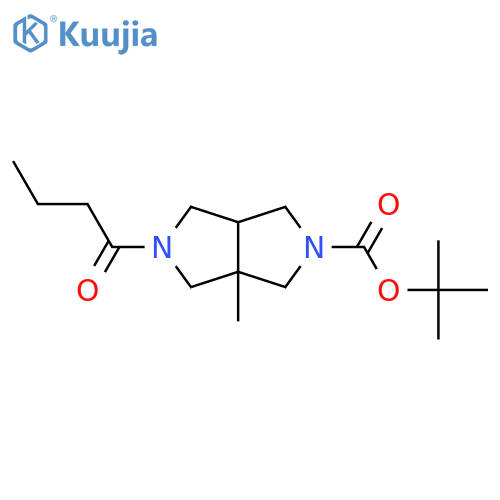 tert-butyl 5-butanoyl-3a-methyl-octahydropyrrolo3,4-cpyrrole-2-carboxylate structure